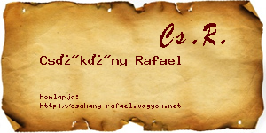 Csákány Rafael névjegykártya